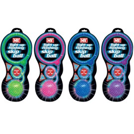 KandyToys Light Up Flashing Ankle Skip Ball Kids Skipping Toy