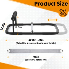 Morohope Hip Thrust Machine for High Resistance Glute Training - Home Gym Workout - Comes with 3 Bands of 30 Lbs of Resistance