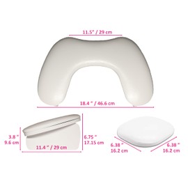 Generic LUCRUM U-Shaped Nail Arm Rest: Professional Nail Tech Manicure Ergonomic Arm Rest Butterfly Armrest Microfiber PU Leather Hand Rest Pillow Nail Arm Cushion (WHITE)