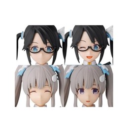 BANDAI SPIRITS 30MS Idolmaster Shiny Colors Optional Hairstyle & Face Parts Set (Yuka Mimine / Kiriko Yuya) Color Coded Plastic Model