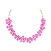 EVER FAITH Boho Flower Necklace Summer Beach Yellow Statement Floral