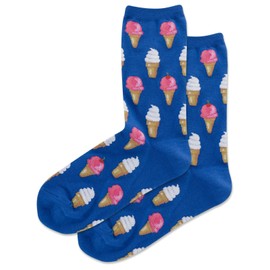 Hotsox Women's Ice Cream Crew Socks 1 Pair, Dark Blue, Women's 9-11