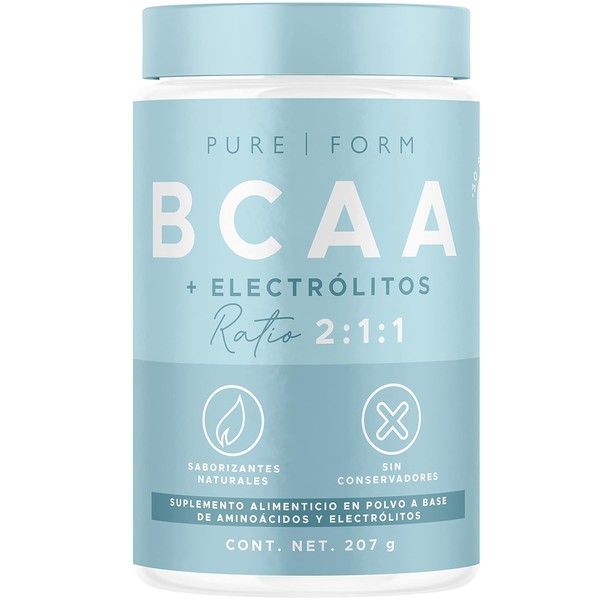 Pure Form BCAA Electrolitos Suplemento en polvo con Electrolitos y