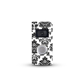 MightySkins Carbon Fiber Skin Compatible with Ring Video Doorbell (2nd Generation) - Vintage Damask | Protective, Durable Textured Carbon Fiber Finish | Easy to Apply