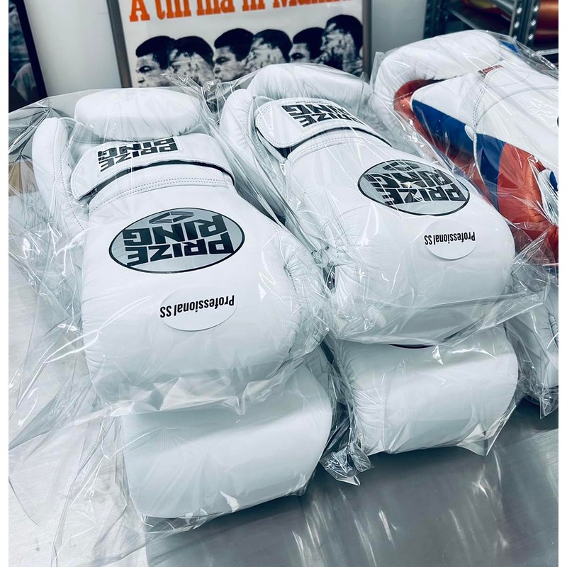 PRIZE RING "Professional SS" White 10oz Boxing Gloves