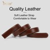 JASGOOD Men's Leather Ratchet Belt Strap without Buckle, Replacement Leather