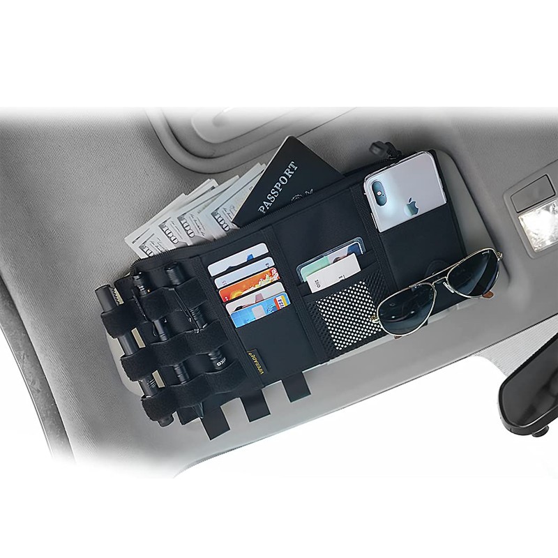 VIPERADE TCS1 Car Sun Visor Organizer Auto Interior Accessories Pocket