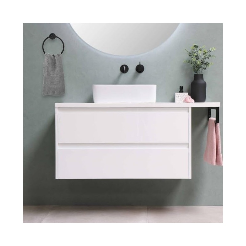 Delaney Hardware 598504 Towel-Rings, 900 Series, Black