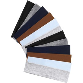12PCS Headbands for Women Non Slip - Fashion Elastic Sports Hair Bands for Women’s Hair - Soft Cotton Cloth Stretchy Headbands for Girls for Yoga Workout Exercise Running Sports (12colors-2)