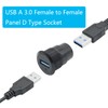 2Pcs USB 3.0 Panel Mount Connector Socket, USB A Female