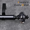 2 Pack Black Curtain Rod for Windows 28 to 48