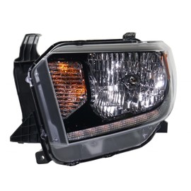 For Toyota Tundra Headlight Assembly 2018 Driver Side LED Black Housing CAPA Certified For TO2502260