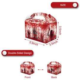 OUYANS 12Pcs Halloween Bloody Party Boxes,Spooky Blood Handprint Gift Boxes