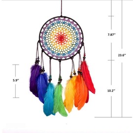 Malicosmile Dream Catchers for Kids, Colorful Rainbow Dream Catcher Decorations for Kids Bedroom Dreamcatcher