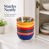 Set Of 6 Colorful Ceramic Small Bowls, Bohemian Style Snack,