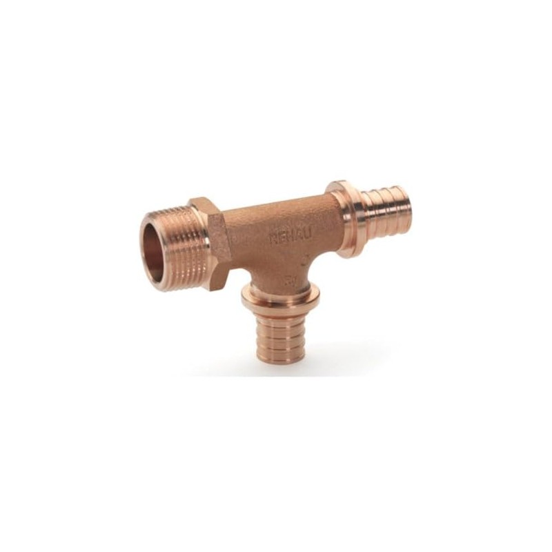 Rehau Rautitan RX+ T-piece, passage with male thread, 20-20-1/2 inch