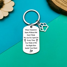 Pet Memorial Keyring Loss of Pet Gifts Dog Cat Sympathy Gifts for Men Women In Memory of Pet Gifts Keychain Sympathy Gifts for Pet Owner Friend Remembrance Gift for Pet Lovers Loss of Dog Cat