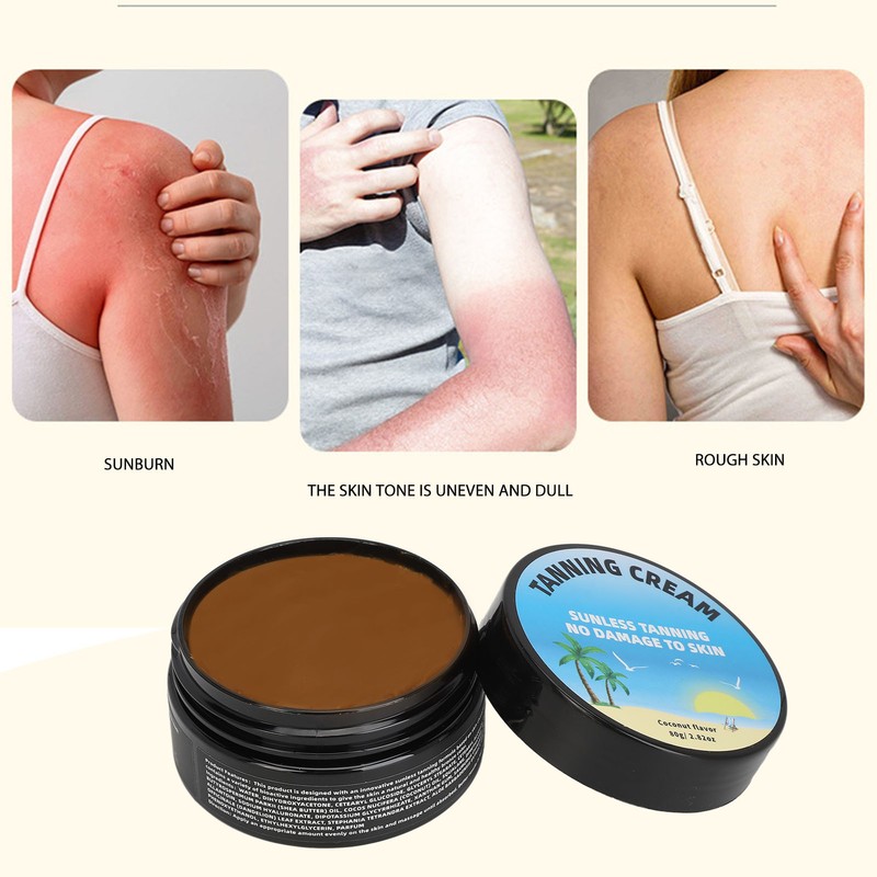 Tanning Cream Plant Based Moisturizing Sunless Tanning Waterproof Hydrating Self