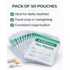 50 x Pill Pouch/Pill Bag with Slider Zip Closure –