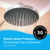 SlipX Solutions Protected Shower Curtain Liner, 3G Lightweight, 70"x72", Clear