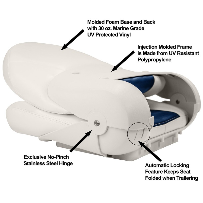 Tempress NaviStyle High Back Seat, White/Blue