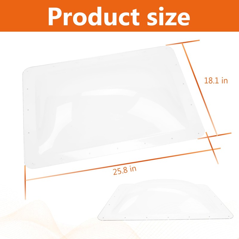GOMADEIT 18" x 26" RV Skylight Replacement | RV Shower