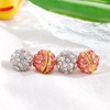 Lymphatic Earrings for Women Lymphatic Drainage Earrings Rhinestone Flower Acupressure
