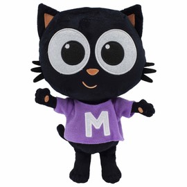 Milo Black Cat Plush Toy - 25cm Amazing Dress Up Milo Soft Toys with Changeable Firefighter Outfit | Interactive Kawaii Plush with Sounds and Phrases | Cute Anime Talking Teddy Bear for Boy and Girl