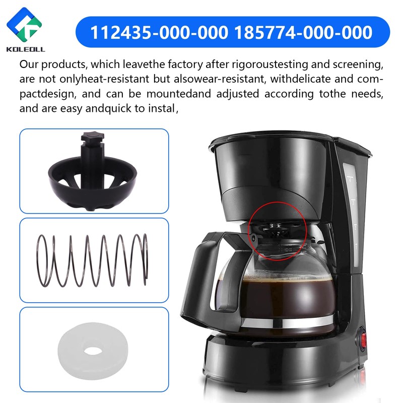 KOLEOLL Coffee Maker Brew Basket Stop Valve Kit Replacement Part