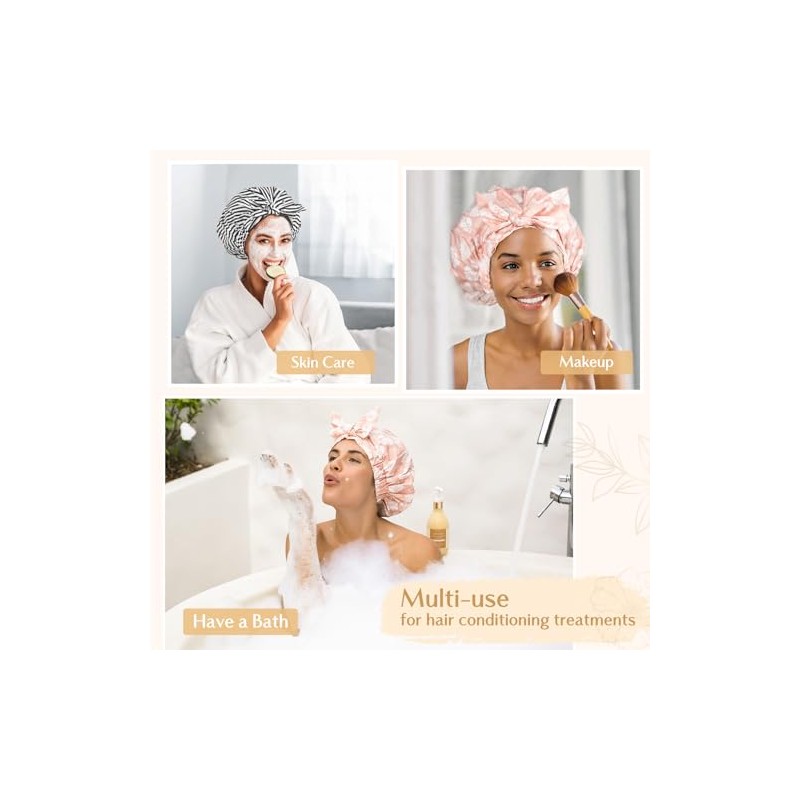 Yanibest Gorro Ducha Reutilizable Impermeable Mujer Antideslizante Lindo Pelo Punto