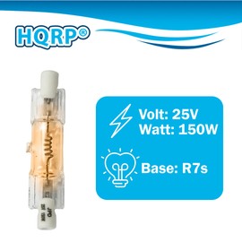 HQRP – 2-Pack R7S Base foco 150 W 25 V Dental de luz lámpara halógena para Pelton & Crane 006681 3321879 017133 98 – 0775 150t4q/cl25 V jpd25 V-150wg1 + HQRP – Posavasos