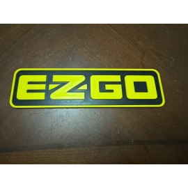 E-Z-GO EZGO Name Plate (9.25”x2.5”)- Yellow