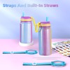 weisidi Kids Water Bottle, Leak-proof Kids Cup With Straws Lids,
