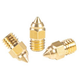 4pcs CR-6 SE MK Brass Nozzle Upgrade 0.25 0.4 0.6 0.8mm for 1.75mm CR-10 V2 CR10 Ender 3 V2 Ender 5 Ender 3 Pro 3D Printer (1x0.25+1x0.4+1x0.6+1x0.8)
