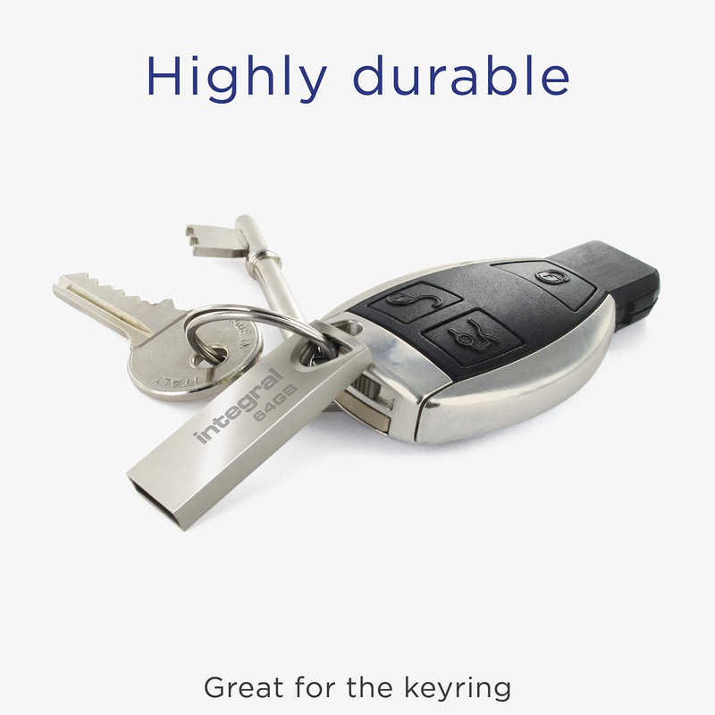 Integral 64GB USB Memory 2.0 Flash Drive Arc with Metal