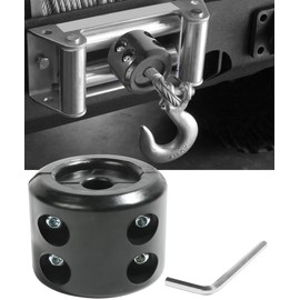 Qziulr Zlirfy Rubber Winch Stopper for Cable,Winch Cable Hook Rubber Stopper with Stainless Steel Screws and Nuts,Rubber Hook Stopper with Allen Wrench,Winch Cable Line Saver