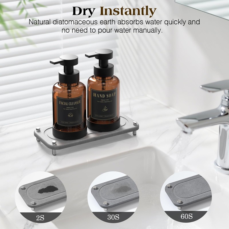 Luxspire Foaming Soap Dispenser, Non-Slip Hand Soap Dispenser with Fast