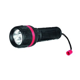 Velamp IRUB3LED TasChenlampe aus Gummi mit LED, 3 Batterien D, Schwarz