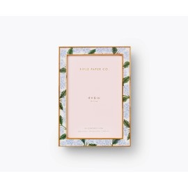 RIFLE PAPER CO. 4x6 Picture Frame | For Special Photos With Friends And Family, Stylized Pattern Single Photo Frame For Desks, Cabinets, And Nightstands, Hydrangea