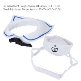 BRDI Disfraces de Marinero para Perros, Disfraz de Marinero Ajustable, Capa de algodón Transpirable con Gorro de Corbata para decoración navideña para Fotos conmemorativas de Halloween