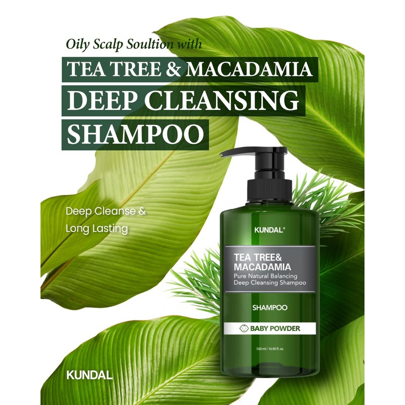 Kundal Tea Tree extract Deep Cleansing Hair Shampoo [Cherry Blossom]