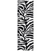 Safavieh Florida Shag Collection SG452 Zebra Print 1.2-inch Thick Runner,