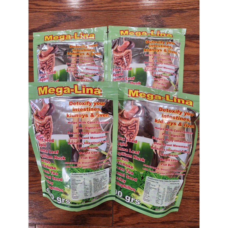 Detoxify NEW 4 PACK MEGALINA DETOXIFY YOUR INTESTINES, KIDNEYS &