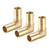 sourcing map 16mm Barb Brass Hose Fitting 90 Degree Elbow