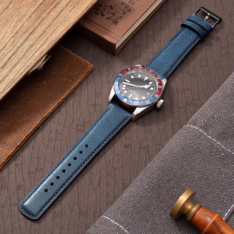 SEURE Quick Release Watch Band,Top Genuine Leather Watch Straps 19mm