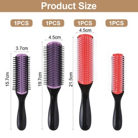 4 Pieces Of Plastic Comb, Special Hair Brush For Curly Hair, High-Temperature Resistant Comb, Massage Air Cushion Comb, Hair Style Making Tool.