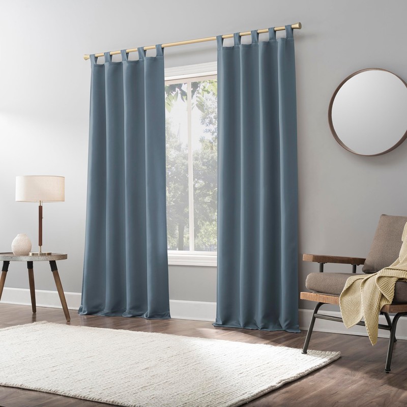 Sun Zero Easton Energy Saving Blackout Tab Top Curtain Panel,