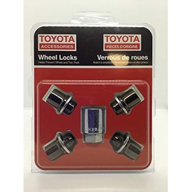 Toyota Genuine Avalon Camry RAV4 Sienna Black Chrome Wheel Lock Set PK456-00J00