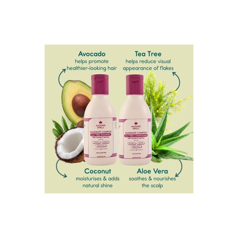 Nature Spell Dandruff Complex Travel Size Duo, Shampoo & Conditioner