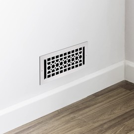 Empire Register Co, Ceiling & Wall Vent Cover - 4x10 inch, Honeycomb Design, White Finish, Metal Damper Attached, Measure Wall Hole Dimensions (not for Floor use)